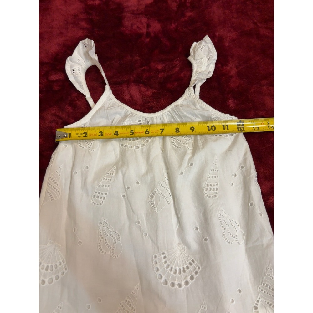 Vineyard Vines Girls White Eyelet Seashell Ruffle Dress 4T 7Q001481 - Picture 6 of 7